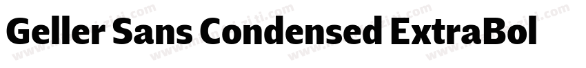 Geller Sans Condensed ExtraBold字体转换